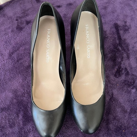 Franco Sarto Black Platform Heels Size 10 - Picture 6 of 8